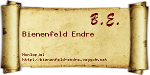 Bienenfeld Endre névjegykártya
