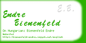 endre bienenfeld business card